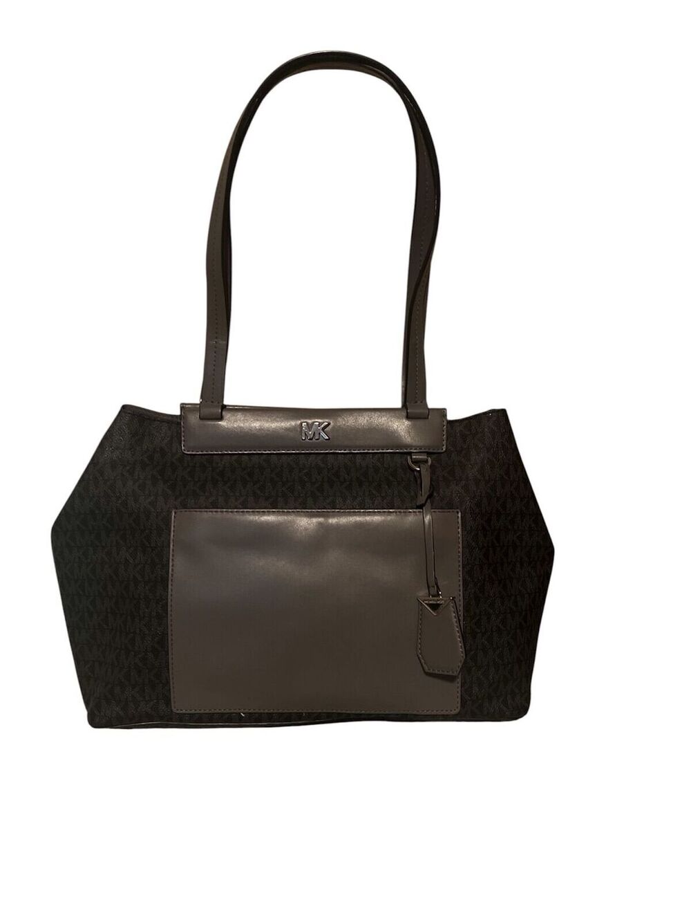 MK34. Michael Kors Meredith Medium Logo Signature Grey Tote Bag